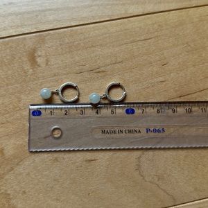 Sterling silver jade earrings